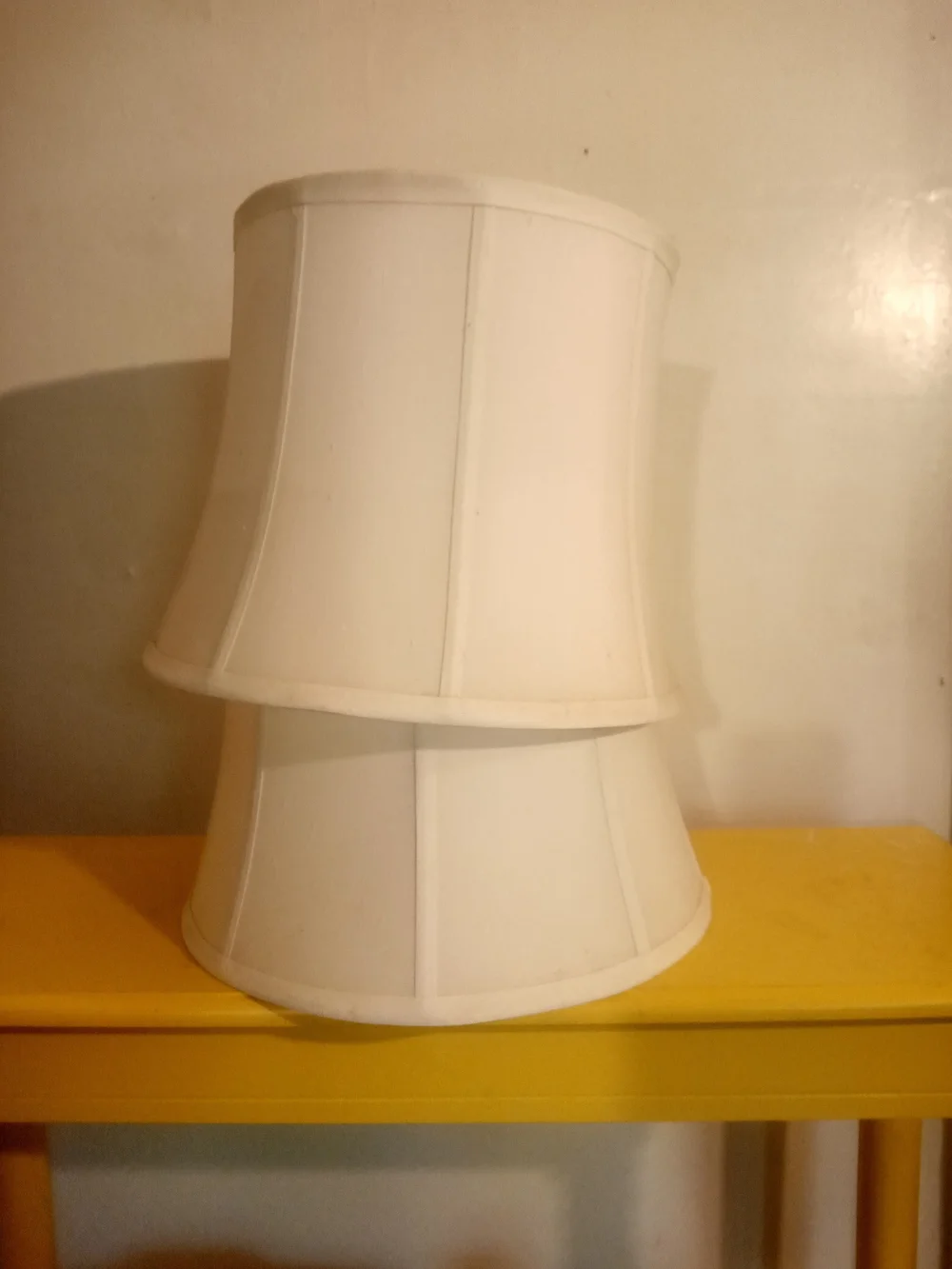 2 Vintage Silk Fabric Lamp Off White Lamp Shades